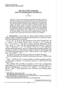 the traction problem for incompressible materials = 0.