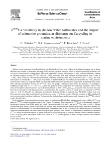 Оґ44/40Ca variability in shallow water carbonates