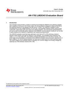 AN-1792 LM20343 Evaluation Board (Rev. B)