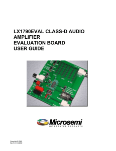 LX1790EVAL CLASS-D AUDIO AMPLIFIER EVALUATION BOARD