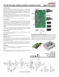 CR-160 Gaussian shaping amplifier evaluation board