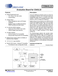 CDB43L22 - Cirrus Logic