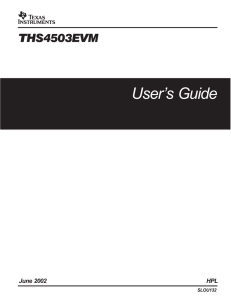 THS4503EVM User`s Guide