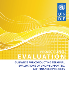 Guidance for Conducting Terminal Evaluations of UNDP