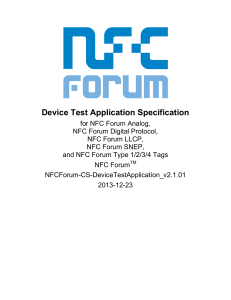 NFC Forum Device Test Application