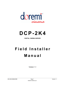 DCP-2K4 Field Installer Manual