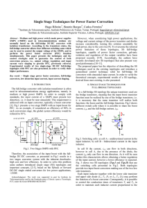 Single Stage Techniques for Power Factor Correction