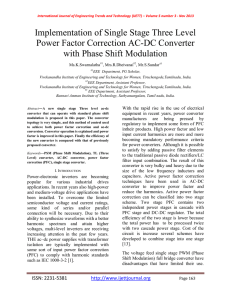 Implementation of Single Stage Three Level Power Factor