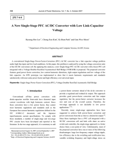 A New Single-Stage PFC AC/DC Converter with Low Link