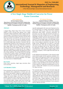 A New Single Stage Multilevel Converter for Power Factor Correction