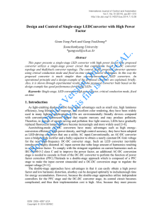 Design and Control of Single-stage LEDConverter with High Power
