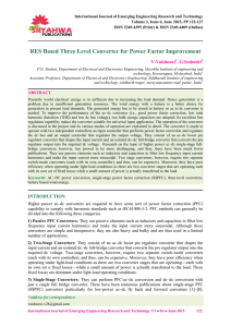 RES Based Three Level Converter for Power Factor Improvement