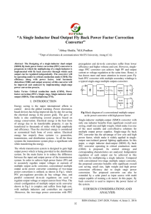 A Single Inductor Dual Output Fly Back Power Factor