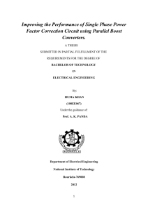 Improving the Performance of Single Phase Power Factor