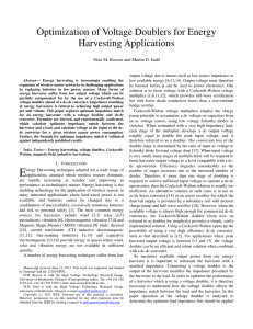 Optimization of Voltage Doublers for Energy Harvesting Applications