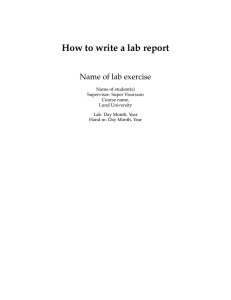 How to write a lab report