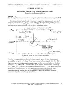 Lecture Notes 20.5: Magnetostatic Boundary Value Problems