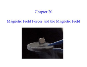 Chapter 20 Magnetic Field Forces and the Magnetic Field
