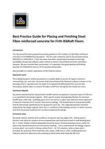 Best Practice Guide for Placing and Finishing Steel Fibre