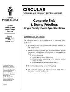 Concrete Slab Damp Proofing