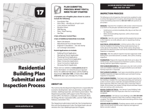 Residential Building Plan Submittal and Inspection Process