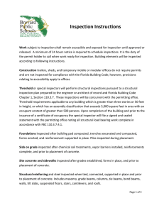 Inspection Instructions - Brevard County Schools