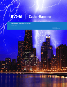 Cutler Hammer Automatic Transfer Switches Brochure