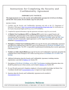 Instructions for Completing the Security and Confidentiality Agreement