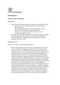 VCT GUIDELINES Introduction