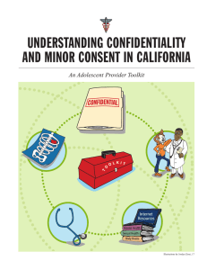 understanding confidentiality and minor consent in california