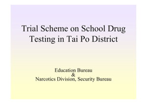 Trial Scheme on School Drug Testing in Tai Po District