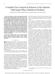Complete Fast Analytical Solution of the Optimal Odd Single