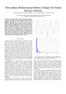 Three-phase Bidirectional Battery Charger for Smart Electric Vehicles