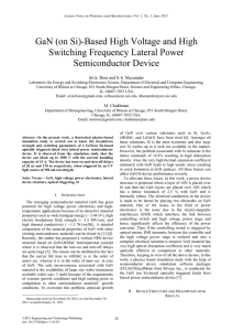 GaN (on Si)-Based High Voltage and High Switching