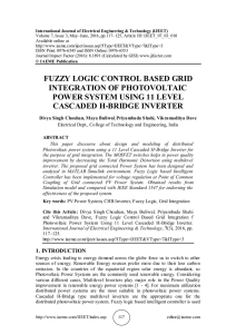 fuzzy logic control based grid integration of photovoltaic power