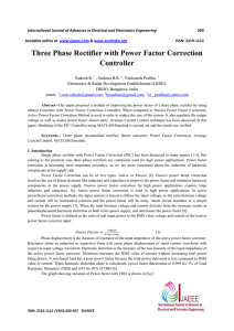 Three Phase Rectifier with Power Factor Correction