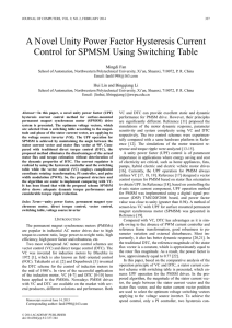 A Novel Unity Power Factor Hysteresis Current Control for SPMSM