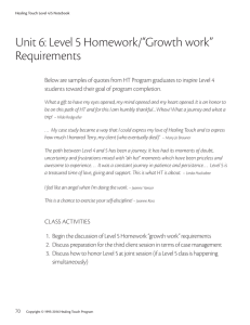 unit 6: Level 5 Homework/“Growth work
