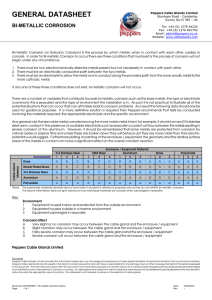 PEPPERS Bi-Metallic Corrosion Advice Sheet