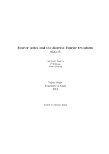 Fourier series and the discrete Fourier transform