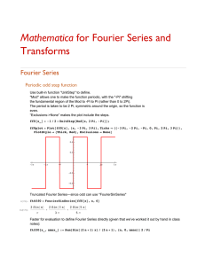 Mathematica for Fourier Series and Transforms