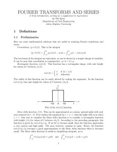 fourier transforms and series - Department of Civil Engineering