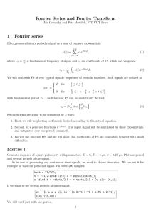 Fourier Series and Fourier Transform 1 Fourier series