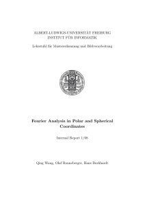 Fourier Analysis in Polar and Spherical Coordinates