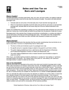 Sales and Use Tax on Bars and Lounges