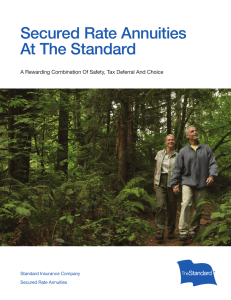 Secured Rate Annuities At The Standard