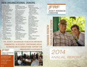 to view our 2014 Annual Report - Jessie F. Richardson Foundation