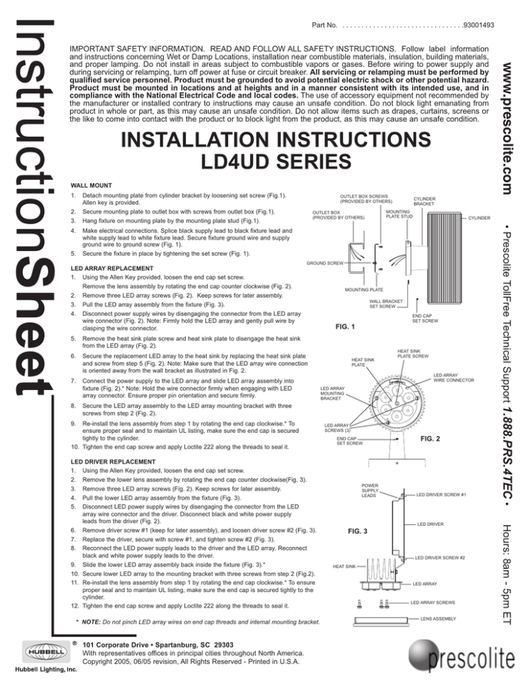 Instruction Sheet Instruction Sheet