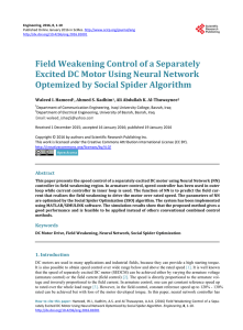 Field Weakening Control of a Separately Excited DC Motor Using