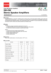 5W+5W Stereo Speaker Amplifiers